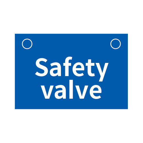 기계표지_Safety Valve_150x100,산업표지판,안전표지판,표지판,위험표지,금지,경고표지,재해표지,예방표지,문자표지